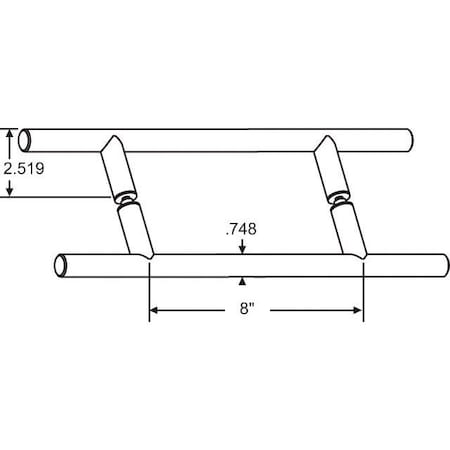 Strybuc 8in Pull Handle Bright Chrome 22-251BCH-8